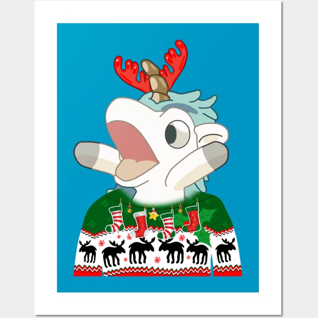 Unicorse Santa 2023 Wall Art by pedrsavan.art